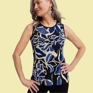 Chico’s Traveler Floral Shell Tank Top NWT